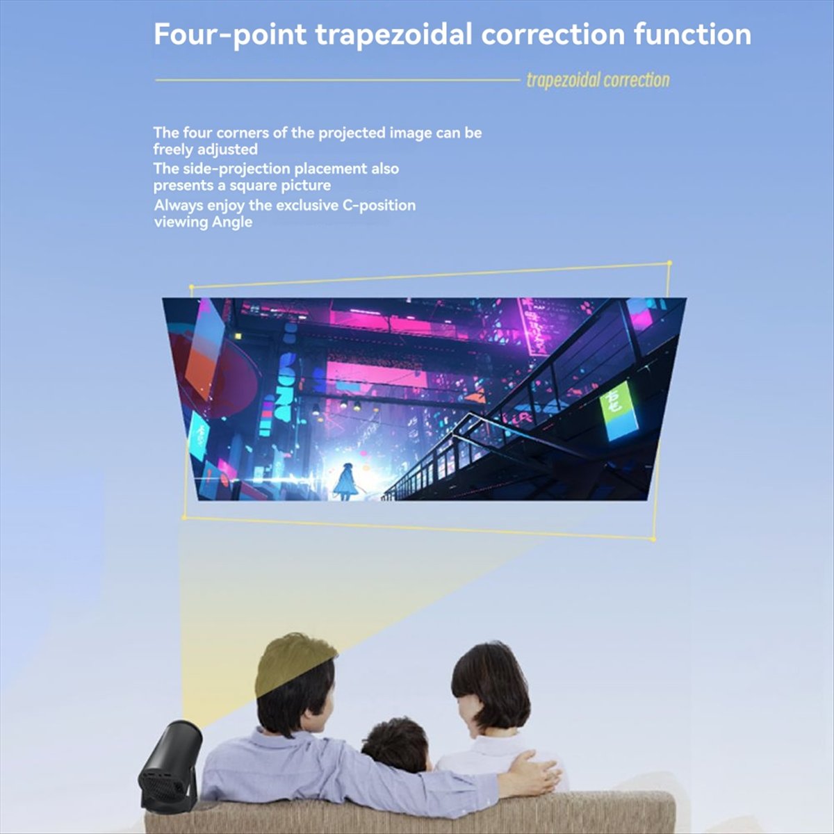 Home Cinema Quad - Proyektor 1080P untuk Android12 WiFi 6