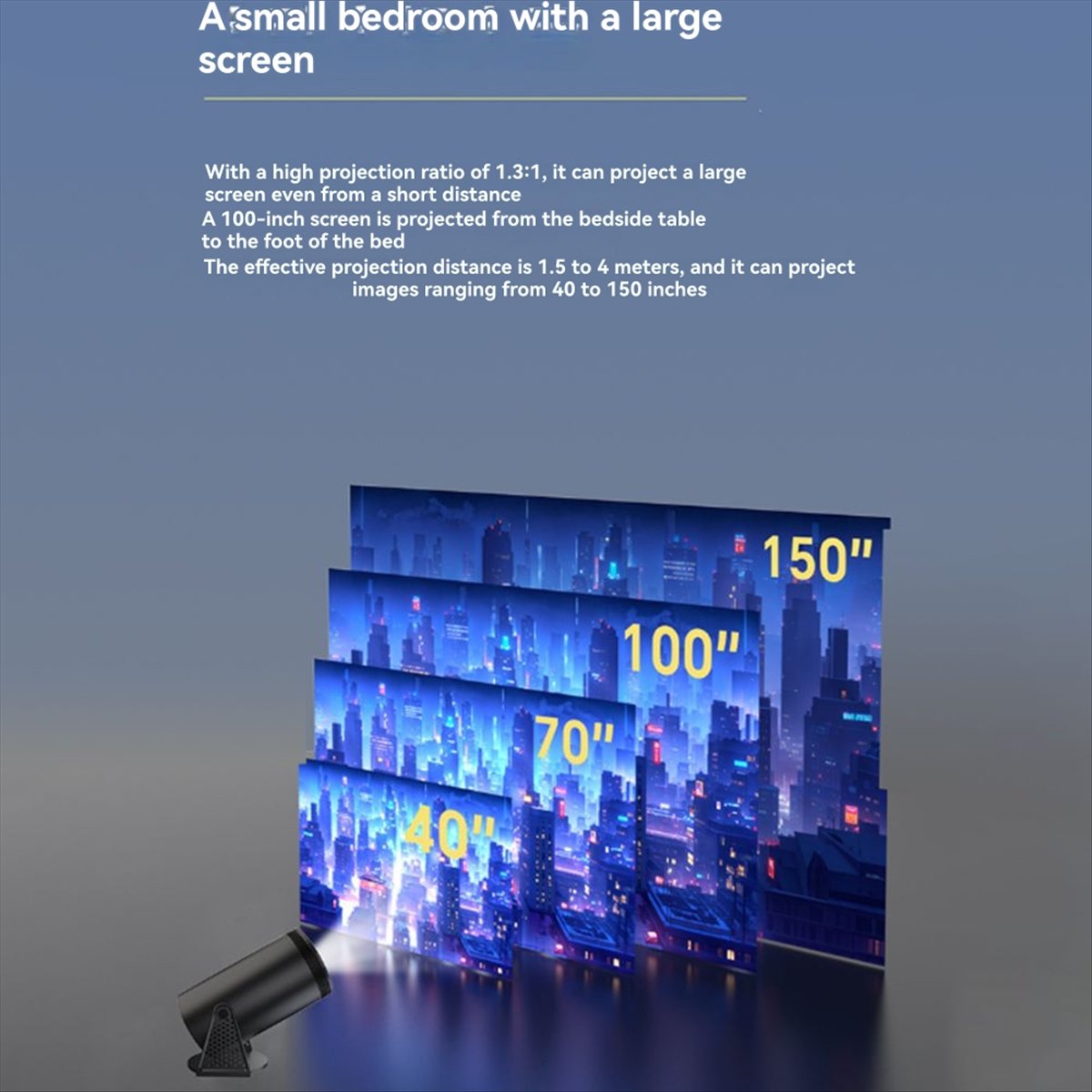 Home Cinema Quad - Proyektor 1080P BARU untuk Android12 WiFi