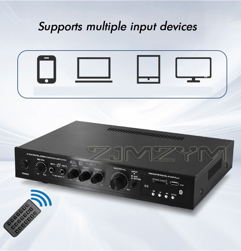 Home Cinema Receiver - Amplifier Speaker Suara Bluetooth 5.1 Amplifier