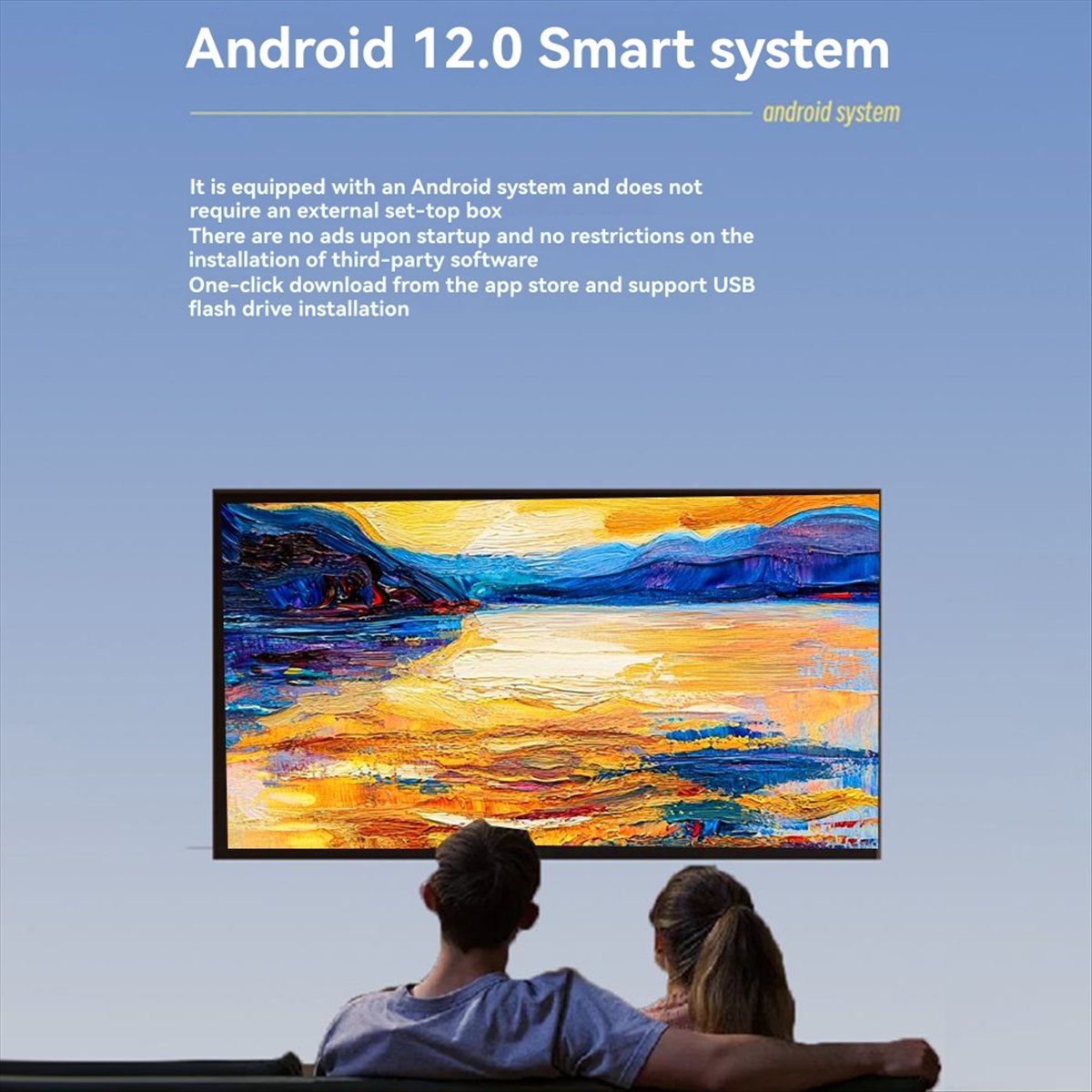 Home Cinema Quad - Proyektor A69Z 1080P untuk Android12 WiFi