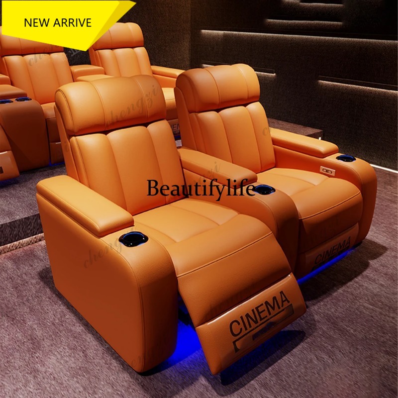 Home Cinema Theater - Kursi Bioskop Elektrik Kulit Asli Mewah