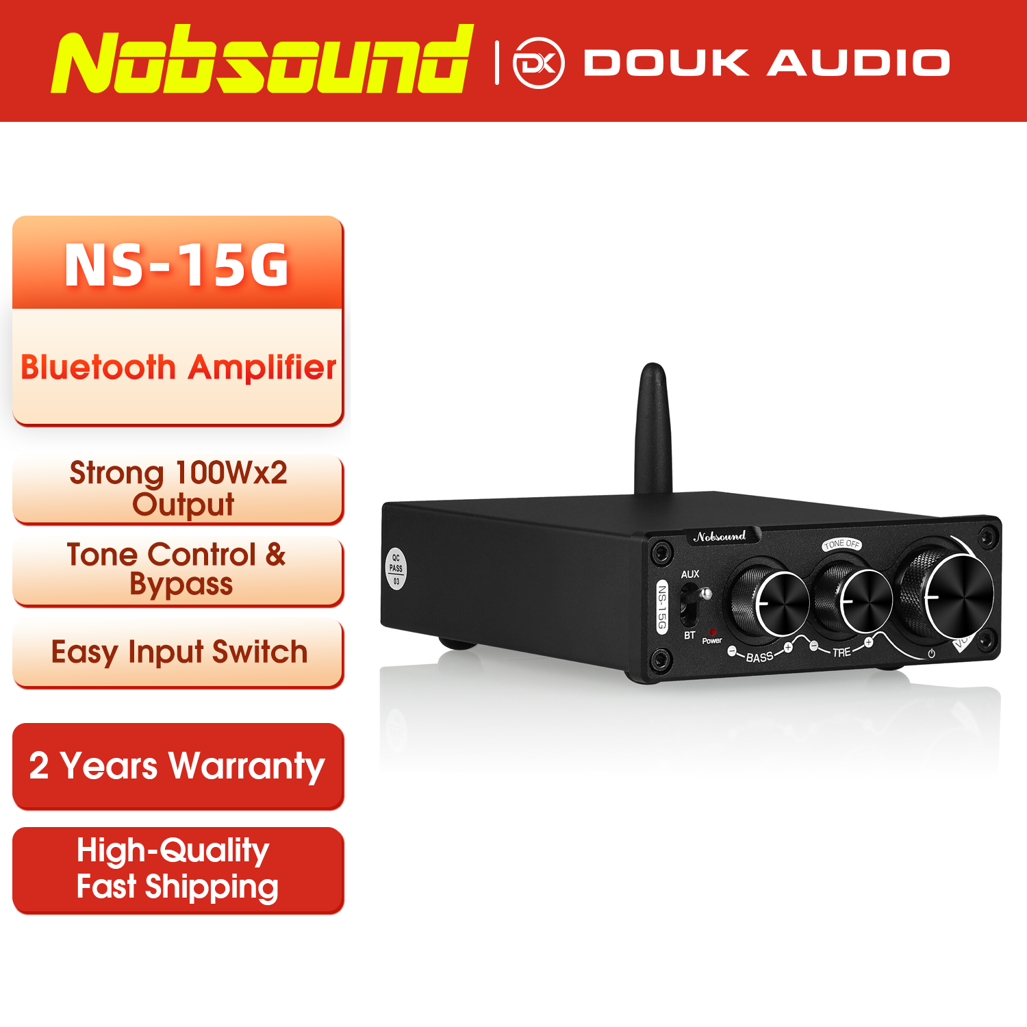 Home Cinema Receiver - Nobsound Mini Bluetooth 5.0 TPA3116 Digital