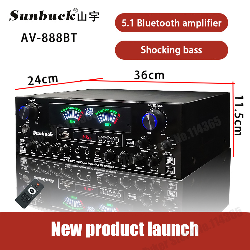 888BT 999BT Amplifier Bluetoot - Home Cinema Receiver ulasan dan harga