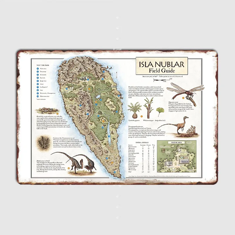 Poster Papan Logam Retro Peta  - Home Cinema Guide ulasan dan harga
