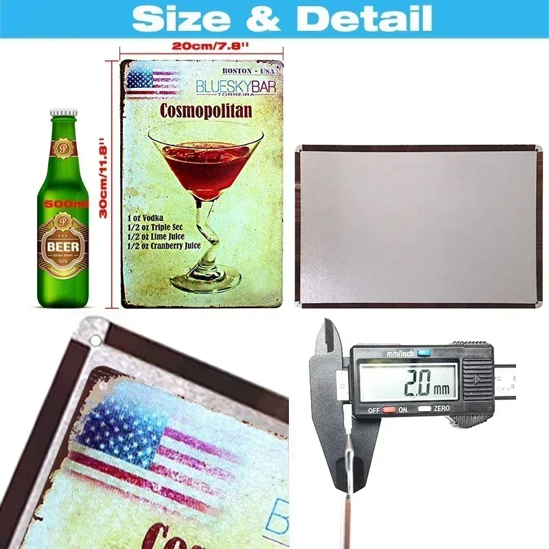 Poster Papan Logam Retro Peta  - Home Cinema Guide ulasan dan harga