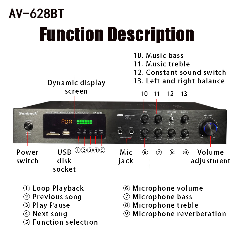 110/220V 2000W Amplifier Daya  - Home Cinema Receiver ulasan dan harga