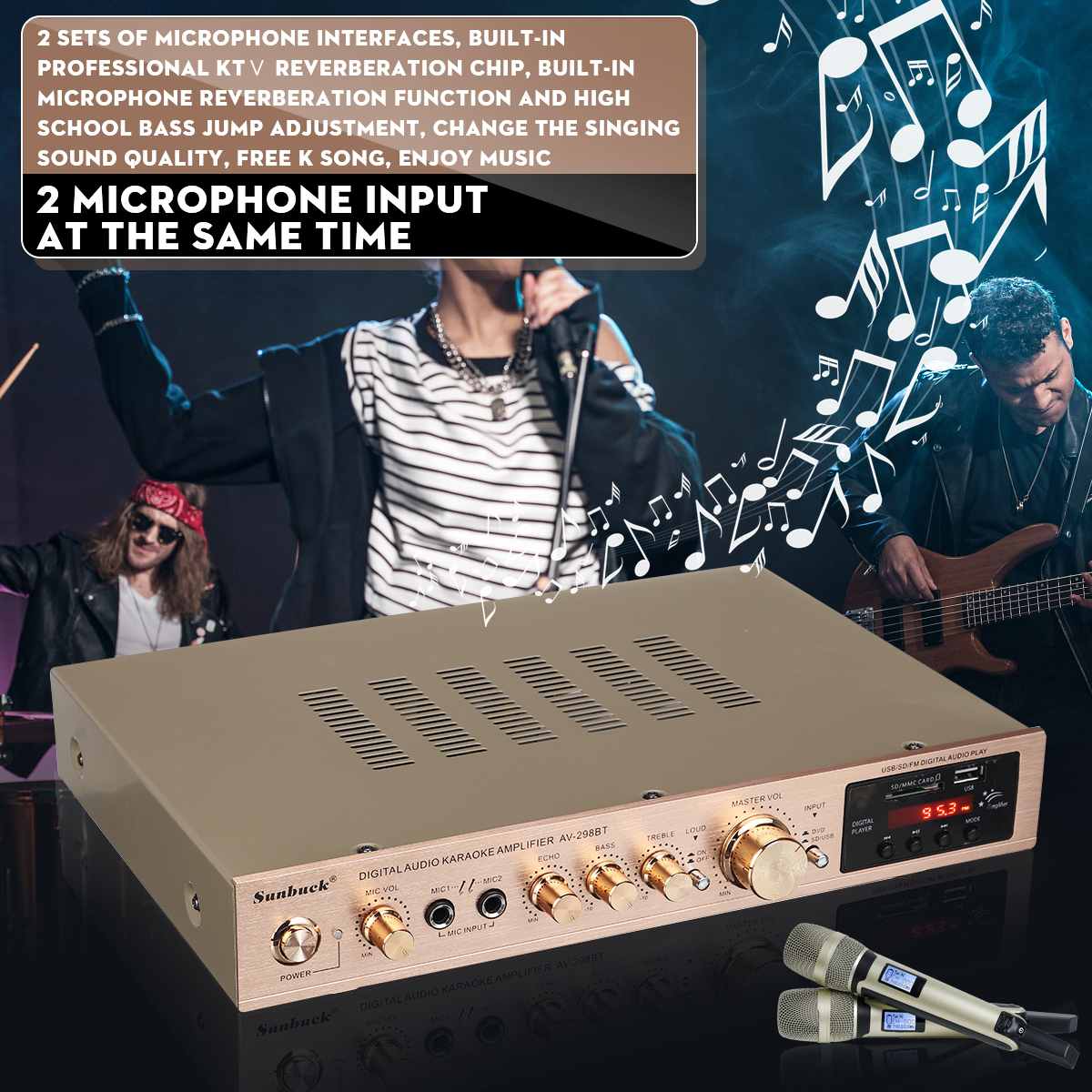 110/220V 2000W Amplifier Daya  - Home Cinema Receiver ulasan dan harga