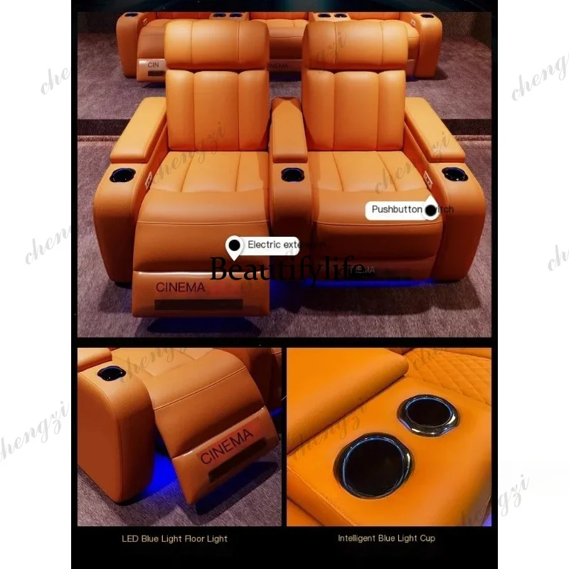 Kursi Bioskop Elektrik Kulit A - Home Cinema Theater ulasan dan harga