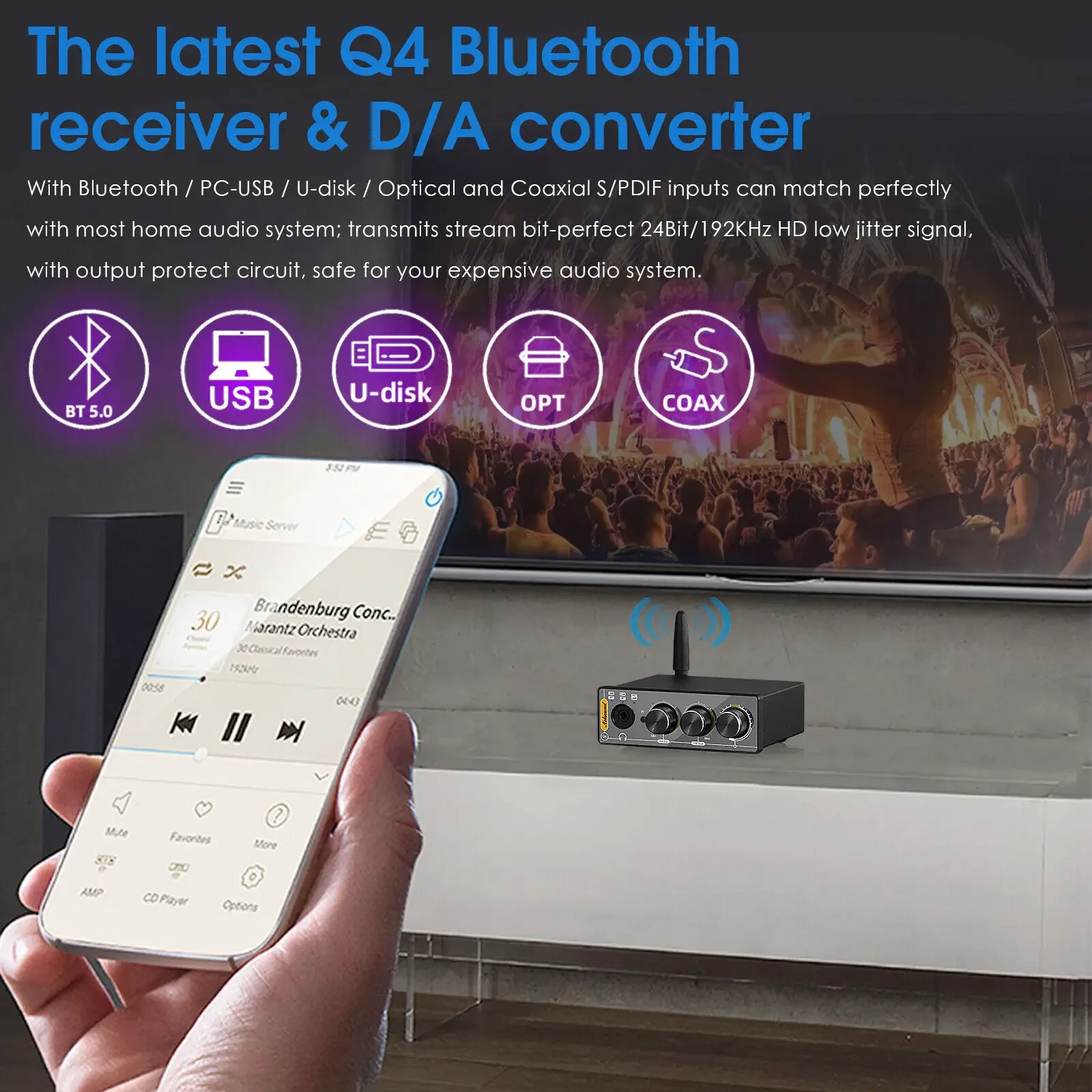 Nobsound Q4 konverter digital  - Home Cinema Receiver ulasan dan harga